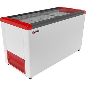 ЛАРЬ МОРОЗИЛЬНЫЙ GELLAR FG 500 С ПРЯМОЕ СТЕКЛО КРАСНЫЙ