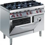 Плита газовая напольная c 6 конфорками и духовым шкафом Angelo Po 2G1FA0G